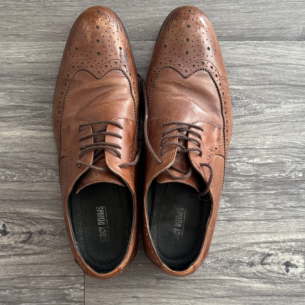 Stacy Adams Men's Tan Leather Brogue Oxfords
